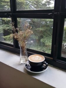 Blog sitting vigil cup of coffee dried flowers window